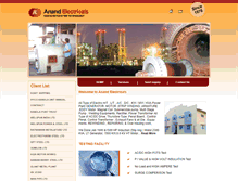 Tablet Screenshot of anandelectricals.net